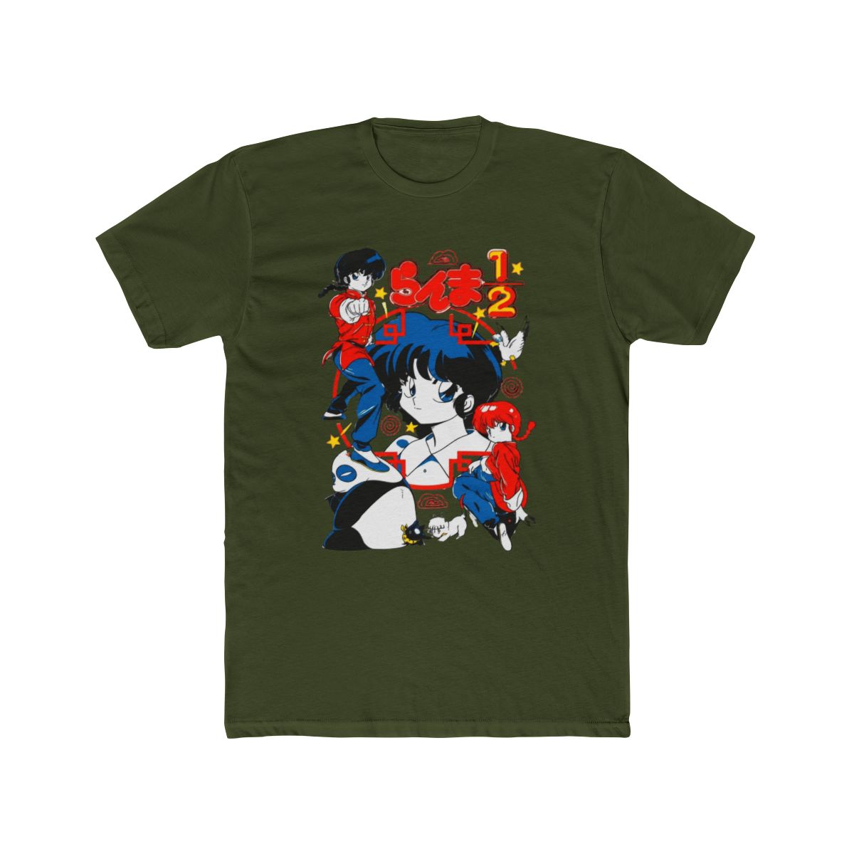 HUBGO Ranma T Shirt Anime Merch Casual Short Sleeved T Shirt Black Tee, Adult, Size: 2XL | Ranma 1/2 - alternate angle 4, merchandise
