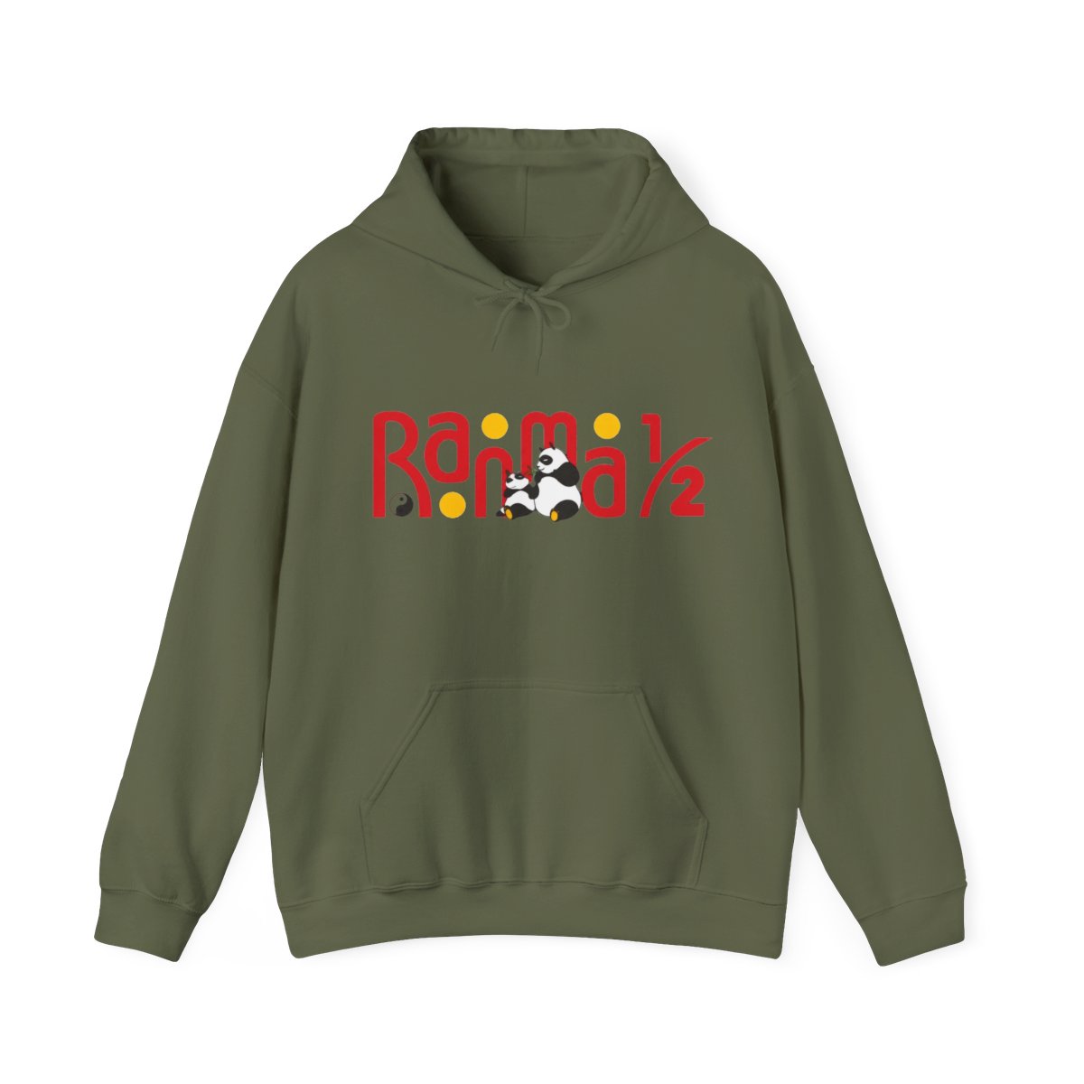 Ranma 1/2 Funny Logo Yellow Backround Hoodie - alternate angle 4, merchandise